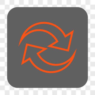 Yenile okları yuvarlak kare düğmesi