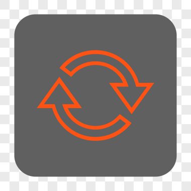 Yenile okları yuvarlak kare düğmesi