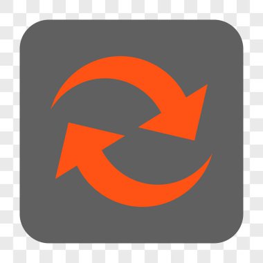 Yenile okları yuvarlak kare düğmesi