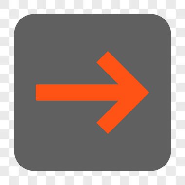 Sağ ok yuvarlak kare düğme