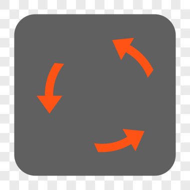 Döndürme Ccw yuvarlak kare düğme