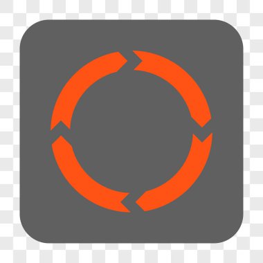 Döndürme yuvarlak kare düğme