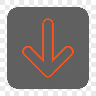 Yuvarlatılmış Kare düğme aşağı yönlü ok