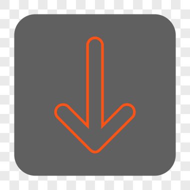 Yuvarlatılmış Kare düğme aşağı yönlü ok