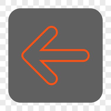 Yuvarlak ok sol yuvarlak kare düğme