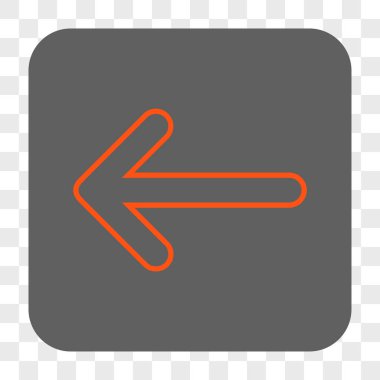 Yuvarlak ok sol yuvarlak kare düğme