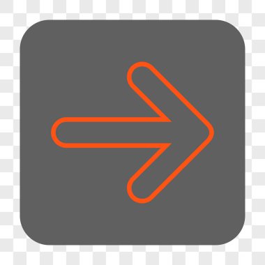 Yuvarlak ok sağ yuvarlak kare düğme