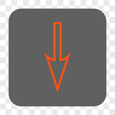 Yuvarlatılmış Kare düğme aşağı ok keskin