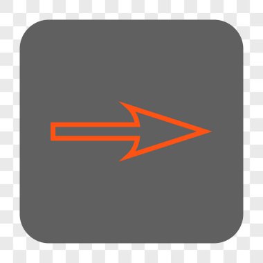 Keskin ok sağ yuvarlak kare düğme