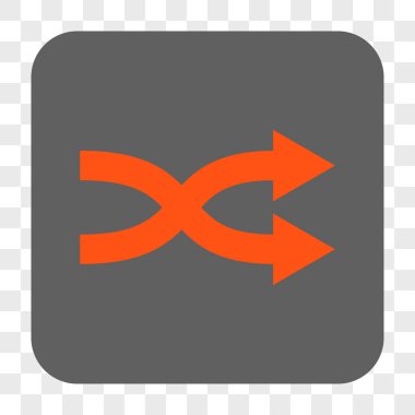 Shuffle oklar sağ yuvarlak kare düğme