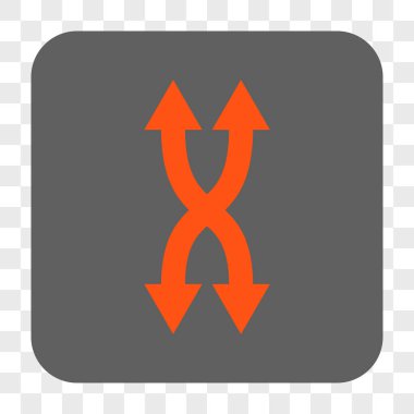 Shuffle okları dikey yuvarlak kare düğme