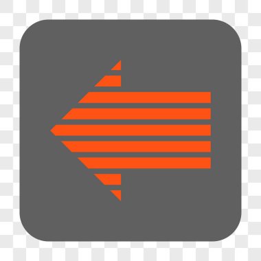 Şerit ok sol yuvarlak kare düğme