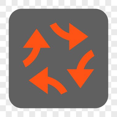 Girdap okları yuvarlak kare düğme