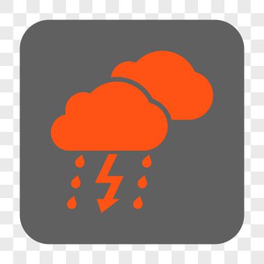 Fırtına bulutları yuvarlak kare düğme