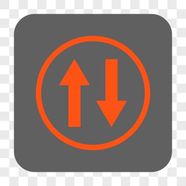 Dikey Çevir okları yuvarlak kare düğme