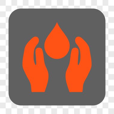 Su bakımı yuvarlak kare düğme