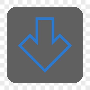 Yuvarlatılmış Kare düğme aşağı ok