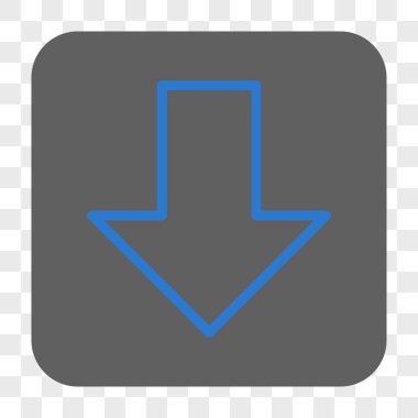 Yuvarlatılmış Kare düğme aşağı ok