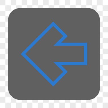 Ok sol yuvarlak kare düğme