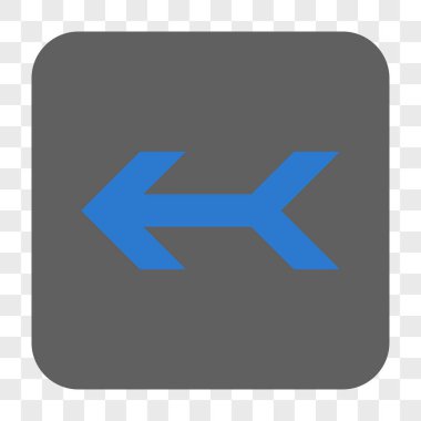 Ok sol yuvarlak kare düğme