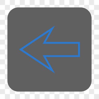 Ok sol yuvarlak kare düğme