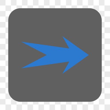 Ok sağ yuvarlak kare düğme