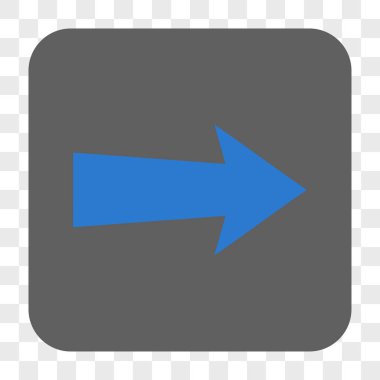 Ok sağ yuvarlak kare düğme