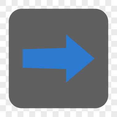 Ok sağ yuvarlak kare düğme