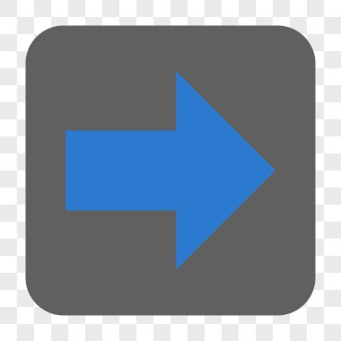 Ok sağ yuvarlak kare düğme