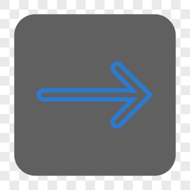 Ok sağ yuvarlak kare düğme