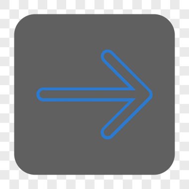 Ok sağ yuvarlak kare düğme