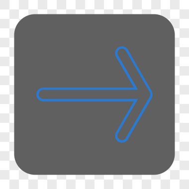 Ok sağ yuvarlak kare düğme