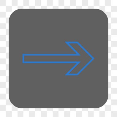 Ok sağ yuvarlak kare düğme