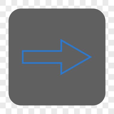 Ok sağ yuvarlak kare düğme