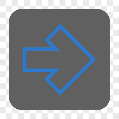 Ok sağ yuvarlak kare düğme