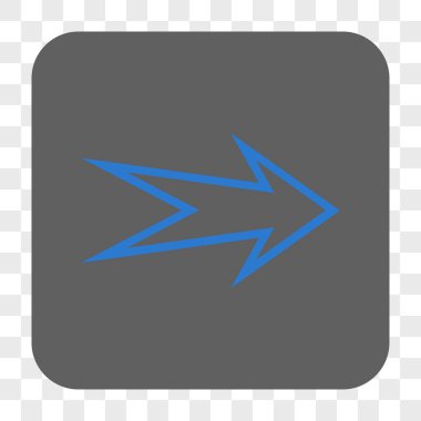 Ok sağ yuvarlak kare düğme