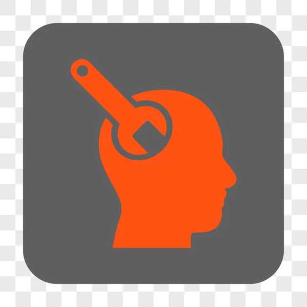 Кнопка Brain Tool Rounded Square — стоковый вектор