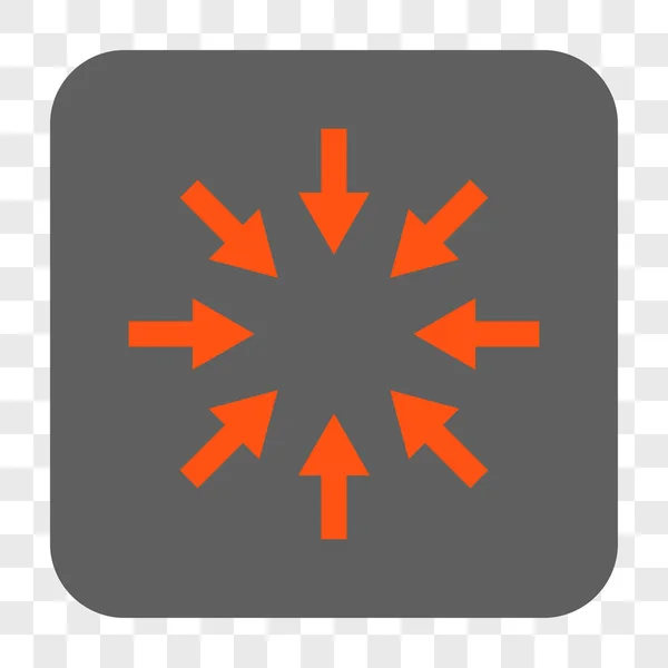 Flèches compactes arrondi bouton carré — Image vectorielle