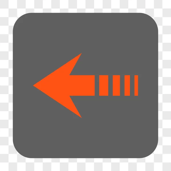 Enviar botón Cuadrado Redondeado Izquierda — Vector de stock