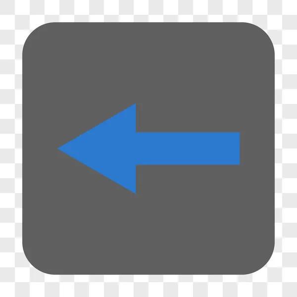 Pil vänster avrundat fyrkantig knapp — Stock vektor