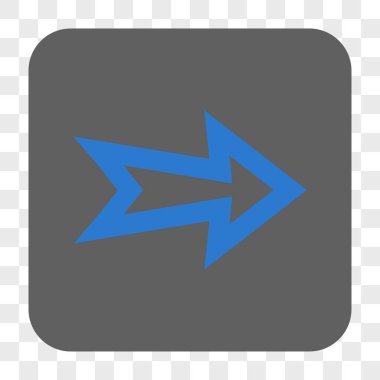 Ok sağ yuvarlak kare düğme