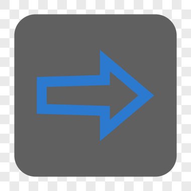 Ok sağ yuvarlak kare düğme