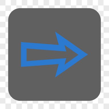 Ok sağ yuvarlak kare düğme