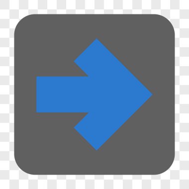 Ok sağ yuvarlak kare düğme