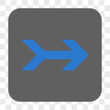 Ok sağ yuvarlak kare düğme