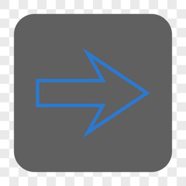 Ok sağ yuvarlak kare düğme