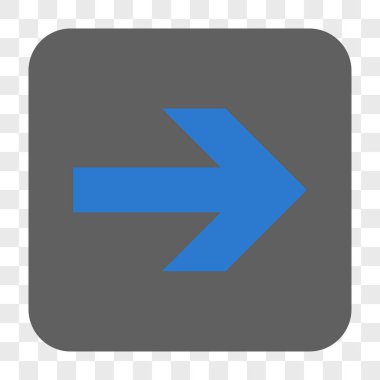 Ok sağ yuvarlak kare düğme