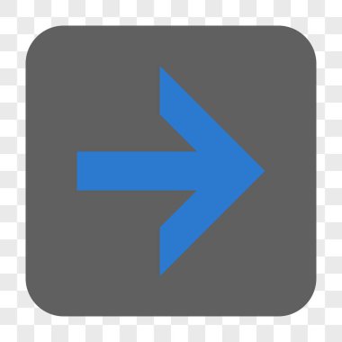 Ok sağ yuvarlak kare düğme