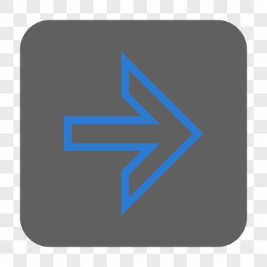 Ok sağ yuvarlak kare düğme