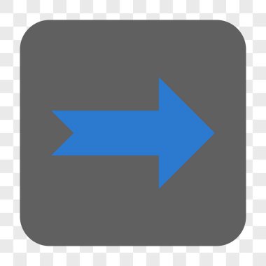 Ok sağ yuvarlak kare düğme